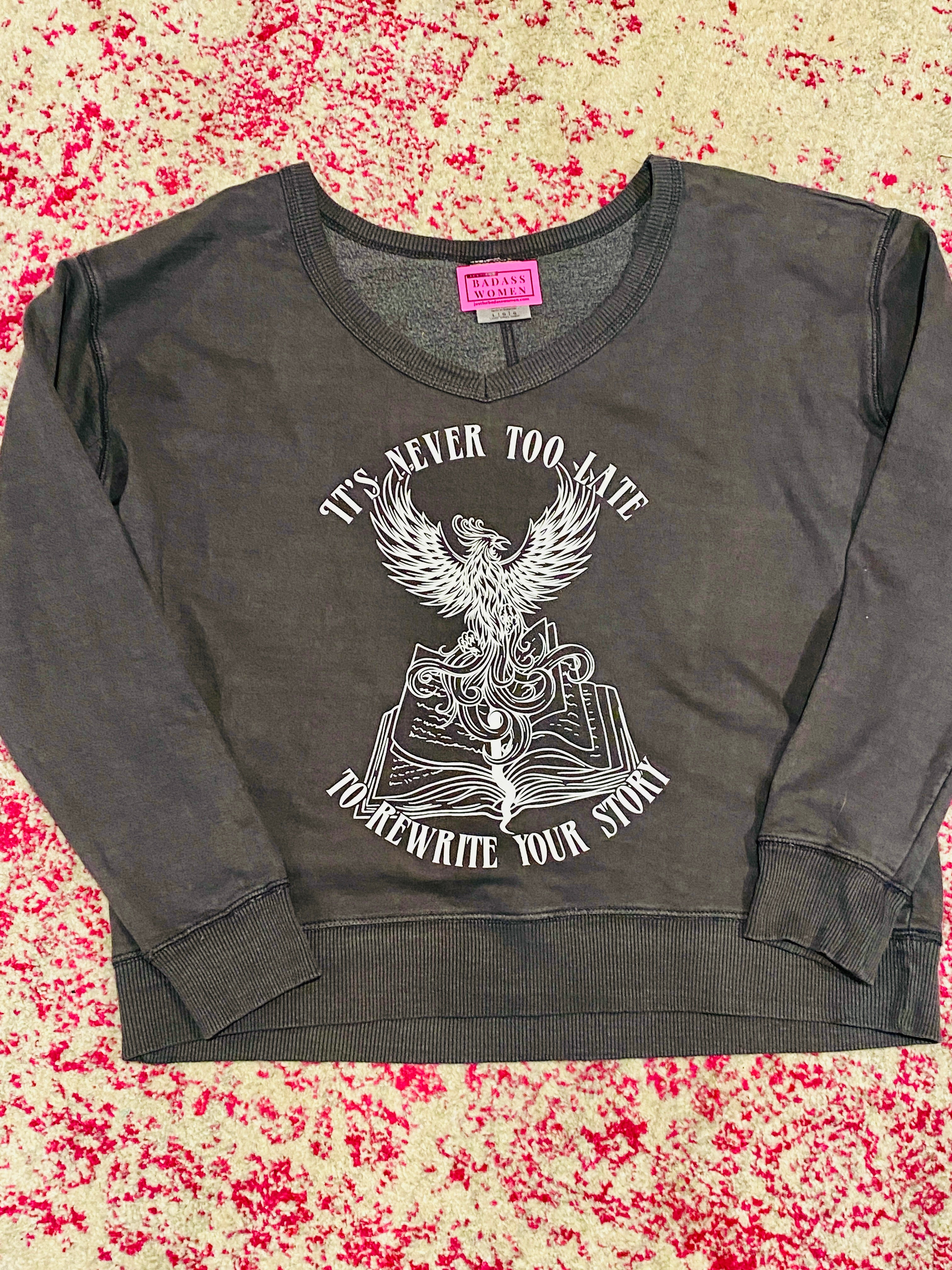 Rewrite Your Own Story Sweatshirt-BOM-Boutique on Main -graphic tee, tops Just_for_Badass_Women