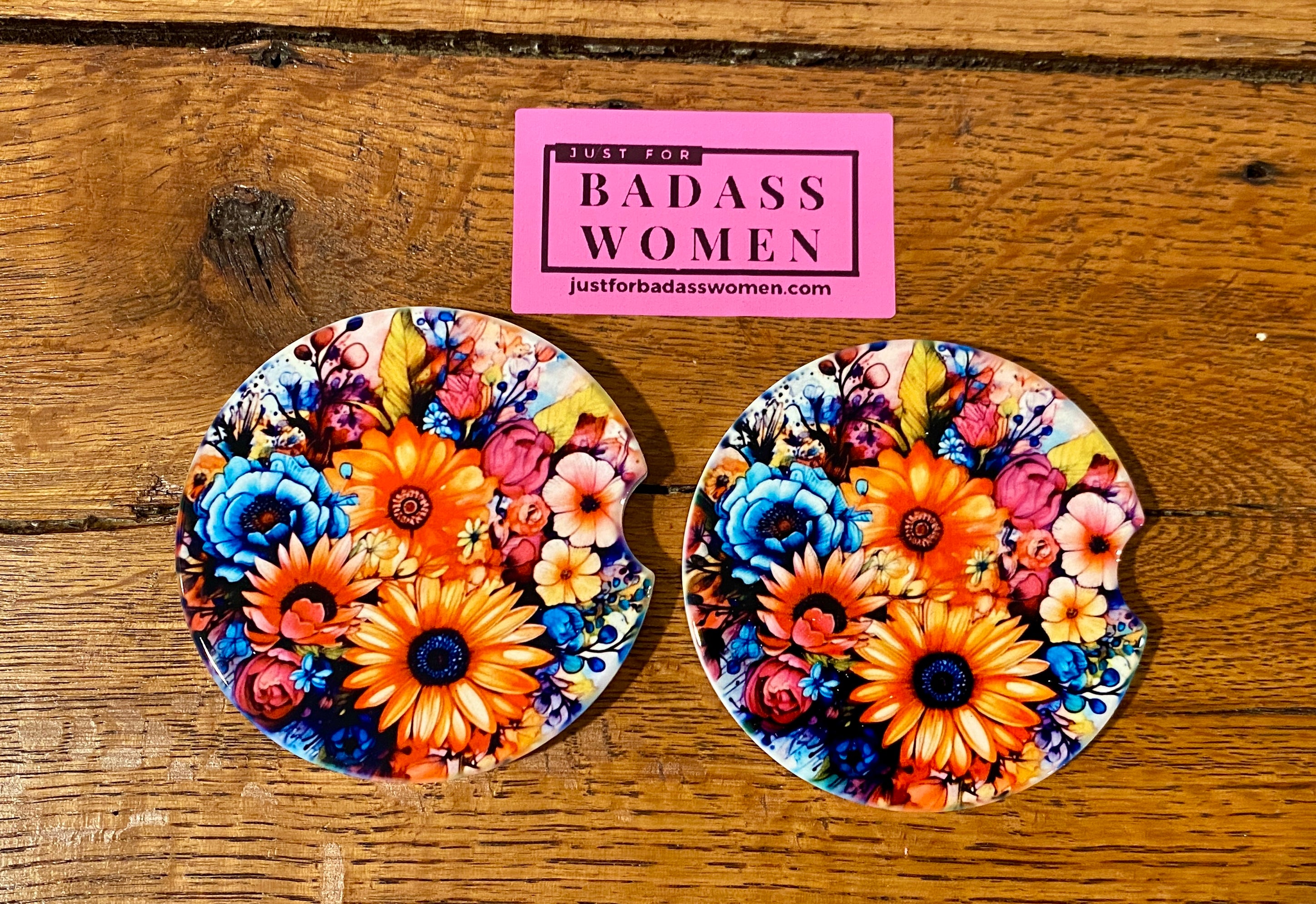 Floral Explosion Floral Chic-Car Coaster-BOM-Boutique on Main -car coaster, everything, SBO Just for Badass Women