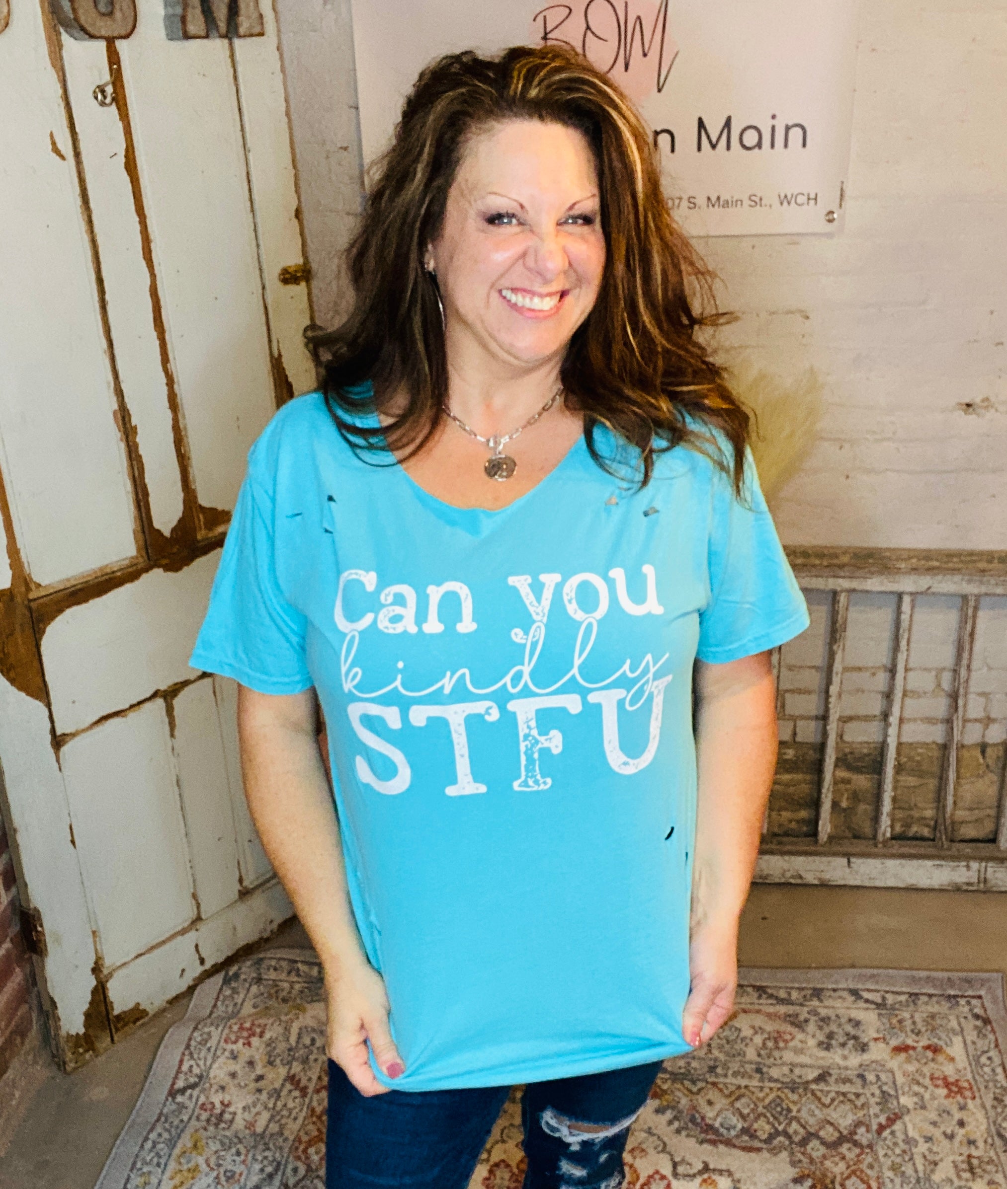 Chase Design Co.-Kindly STFU Tee-BOM-Boutique on Main -everything, graphic tee, tops